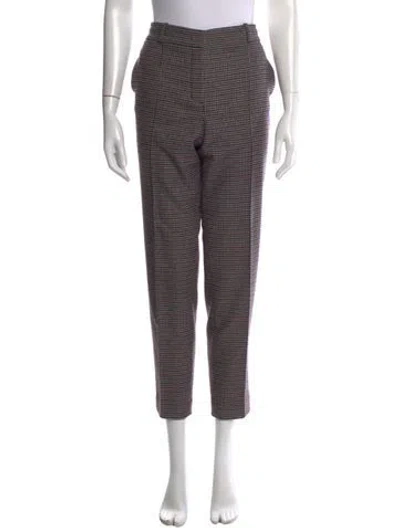 Pre-owned Loro Piana Cashmere Straight Leg Pants In Burgundy