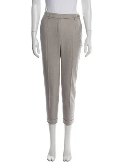 Pre-owned Loro Piana Cashmere Straight Leg Pants In Gray