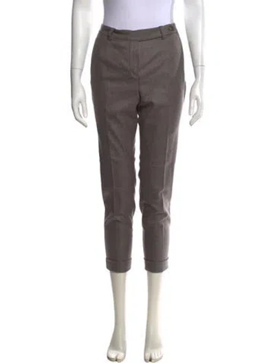 Pre-owned Loro Piana Cashmere Straight Leg Pants In Gray