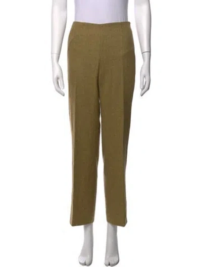 Pre-owned Loro Piana Cashmere Straight Leg Pants In Green