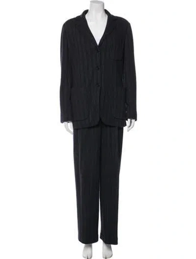 Pre-owned Loro Piana Cashmere Striped Pantsuit In Black
