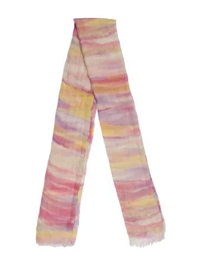 Pre-owned Loro Piana Cashmere Striped Scarf In Multi