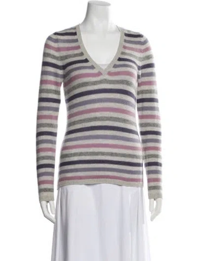 Pre-owned Loro Piana Cashmere Striped Sweater In Multi
