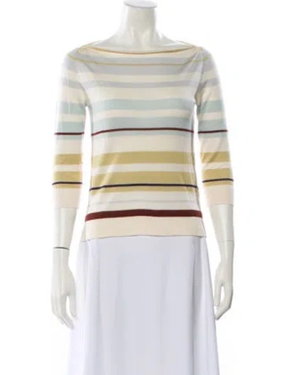 Pre-owned Loro Piana Cashmere Striped Sweater In Neutral