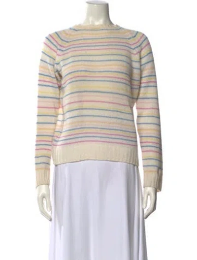 Pre-owned Loro Piana Cashmere Striped Sweater In Neutral