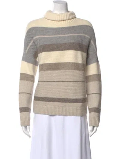 Pre-owned Loro Piana Cashmere Striped Sweater In Neutral