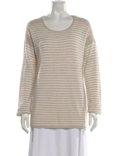 Pre-owned Loro Piana Cashmere Striped Sweater In Neutral