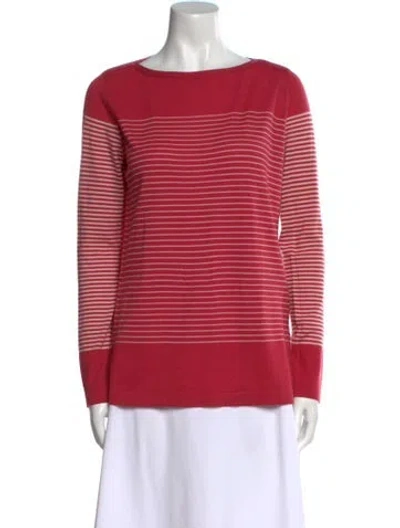 Pre-owned Loro Piana Cashmere Striped Sweater In Pink
