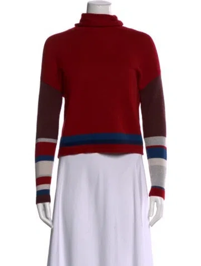 Pre-owned Loro Piana Cashmere Striped Sweater In Red