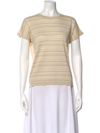 Pre-owned Loro Piana Cashmere Striped T-shirt In Neutral