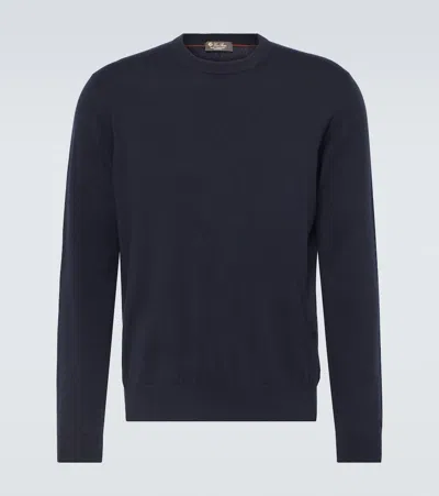 Loro Piana Cashmere Sweater In Blue