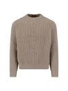 Loro Piana Plane Tree Knitted Cashmere Sweater In Brown