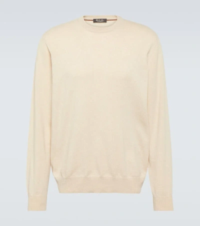 Loro Piana Cashmere Sweater In Natural Melange