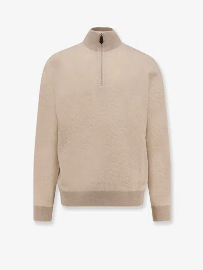 Loro Piana Men Cashmere Sweater In Neutral