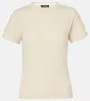 Loro Piana Coste Ribbed-knit Cashmere Top In White