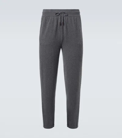 Loro Piana Merano Tapered Cashmere Trousers In Gray