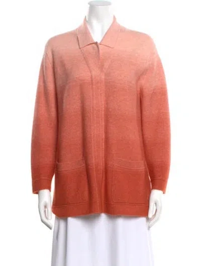 Pre-owned Loro Piana Cashmere Tie-dye Print Sweater In Orange