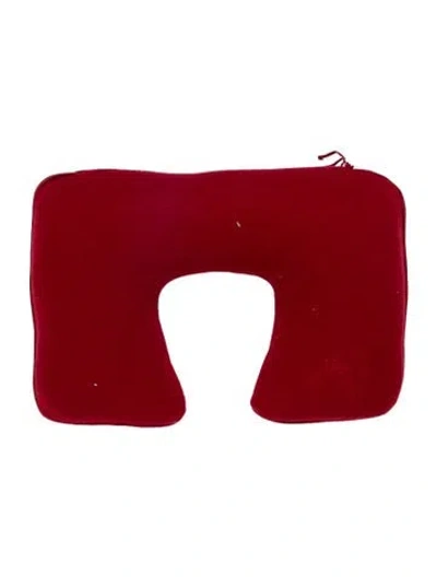 Pre-owned Loro Piana Cashmere Travel Neck Pillow In Burgundy