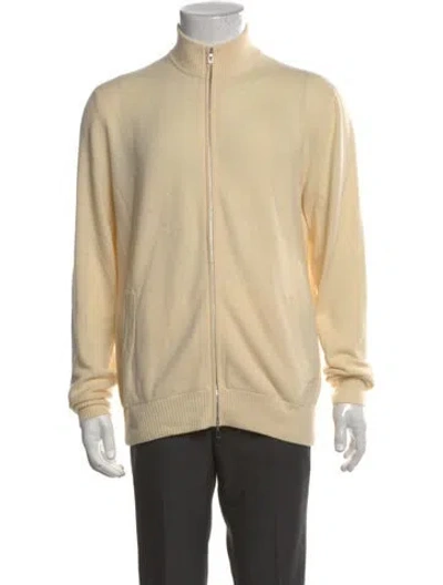 Pre-owned Loro Piana Cashmere Turtleneck Cardigan In Neutral