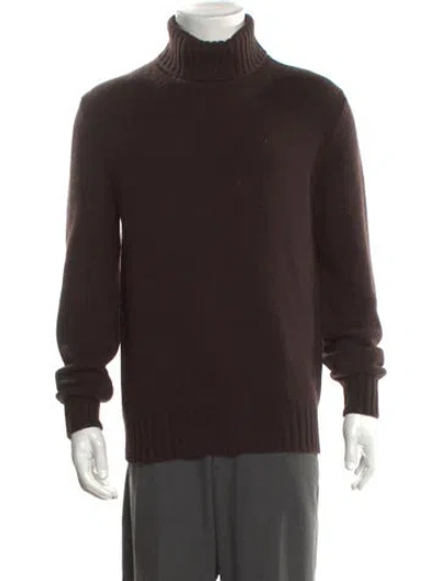 Pre-owned Loro Piana Cashmere Turtleneck Pullover In Brown