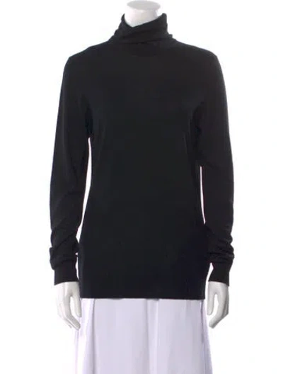 Pre-owned Loro Piana Cashmere Turtleneck Sweater In Black