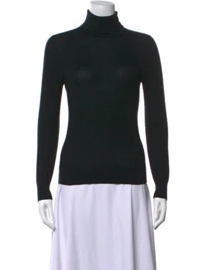 Pre-owned Loro Piana Cashmere Turtleneck Sweater In Black