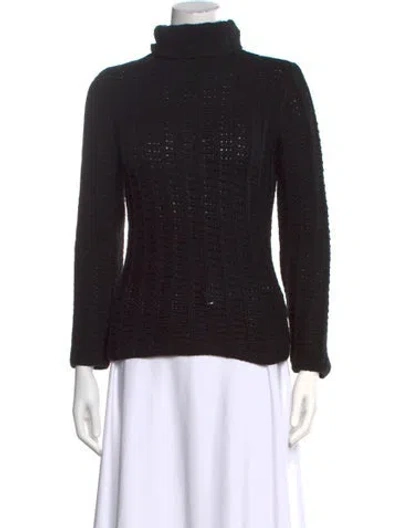 Pre-owned Loro Piana Cashmere Turtleneck Sweater In Black