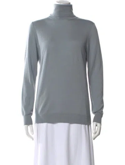 Pre-owned Loro Piana Cashmere Turtleneck Sweater In Blue