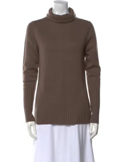 Pre-owned Loro Piana Cashmere Turtleneck Sweater In Brown