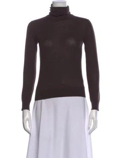 Pre-owned Loro Piana Cashmere Turtleneck Sweater In Brown