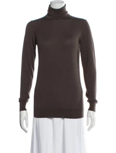 Pre-owned Loro Piana Cashmere Turtleneck Sweater In Brown