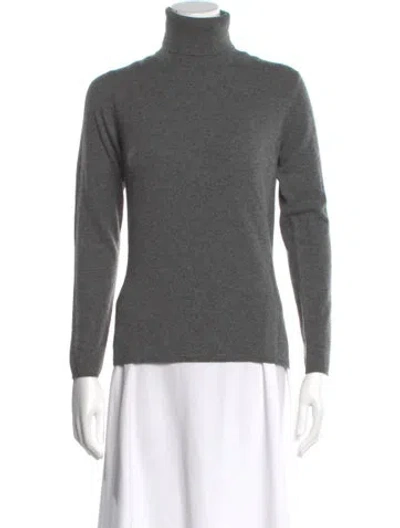 Pre-owned Loro Piana Cashmere Turtleneck Sweater In Gray