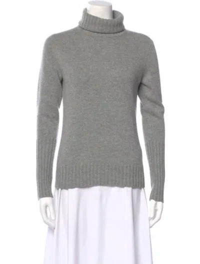Pre-owned Loro Piana Cashmere Turtleneck Sweater In Gray
