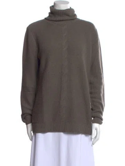 Pre-owned Loro Piana Cashmere Turtleneck Sweater In Gray