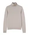 Loro Piana Cashmere Turtleneck Sweater In Gray Birch