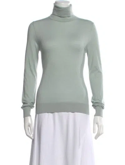 Pre-owned Loro Piana Cashmere Turtleneck Sweater In Green