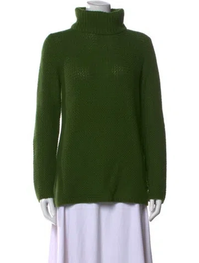 Pre-owned Loro Piana Cashmere Turtleneck Sweater In Green