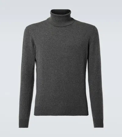 Loro Piana Cashmere Turtleneck Jumper In Grey