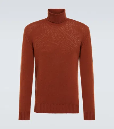 Loro Piana Cashmere Turtleneck Sweater In Kummel Lp