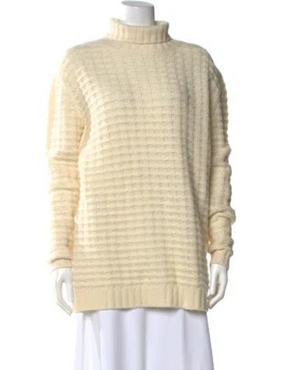 Pre-owned Loro Piana Cashmere Turtleneck Sweater In Neutral