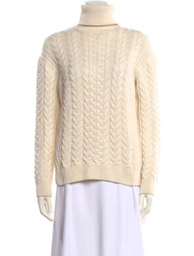 Pre-owned Loro Piana Cashmere Turtleneck Sweater In Neutral