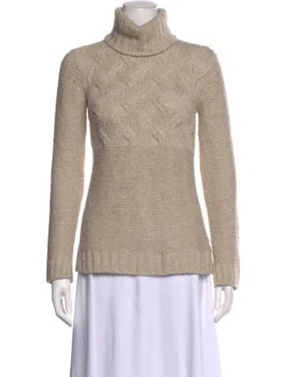 Pre-owned Loro Piana Cashmere Turtleneck Sweater In Neutral