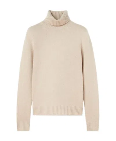 Loro Piana Cashmere Turtleneck Sweater In Nude