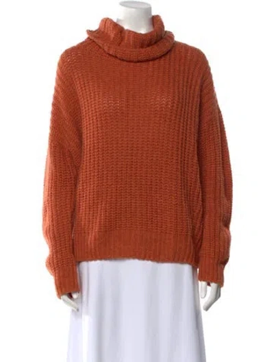 Pre-owned Loro Piana Cashmere Turtleneck Sweater In Orange