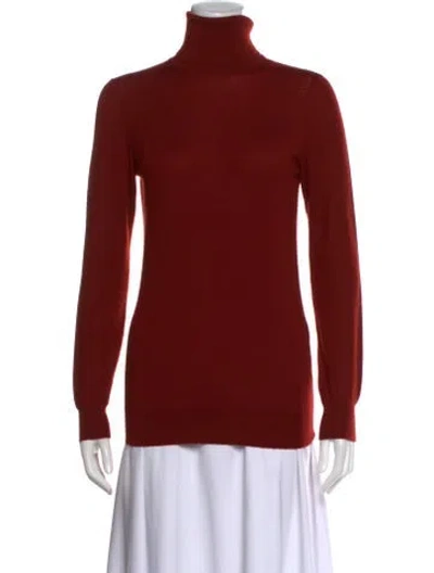 Pre-owned Loro Piana Cashmere Turtleneck Sweater In Red