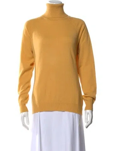 Pre-owned Loro Piana Cashmere Turtleneck Sweater In Yellow