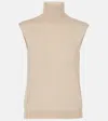 Loro Piana Cashmere Turtleneck Top In Natural Melange