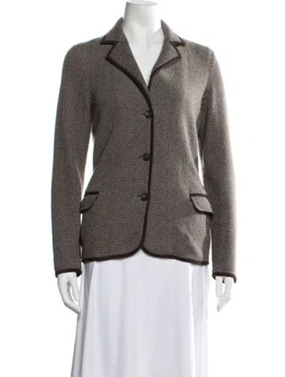 Pre-owned Loro Piana Cashmere Tweed Pattern Blazer In Neutral