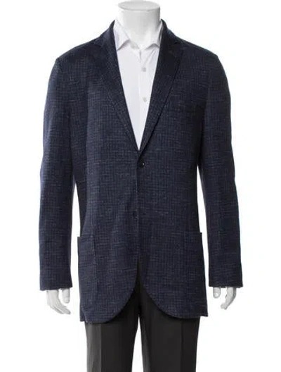 Pre-owned Loro Piana Cashmere Tweed Pattern Sport Coat In Blue