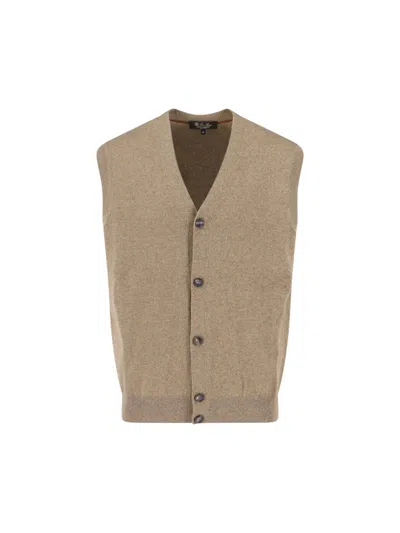 Loro Piana Baby Cashmere Sweater Vest In Brown